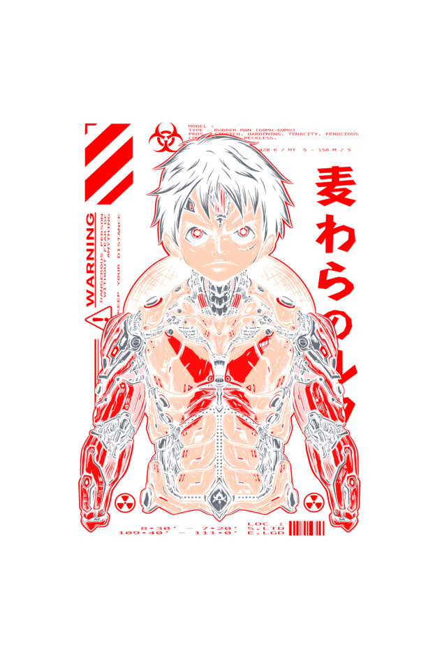 Terry Oversized T-shirt - One Piece LUFFY 01