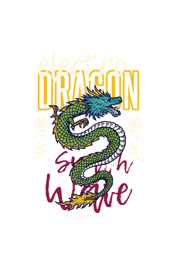 Regular T-Shirt - Electro Dragon
