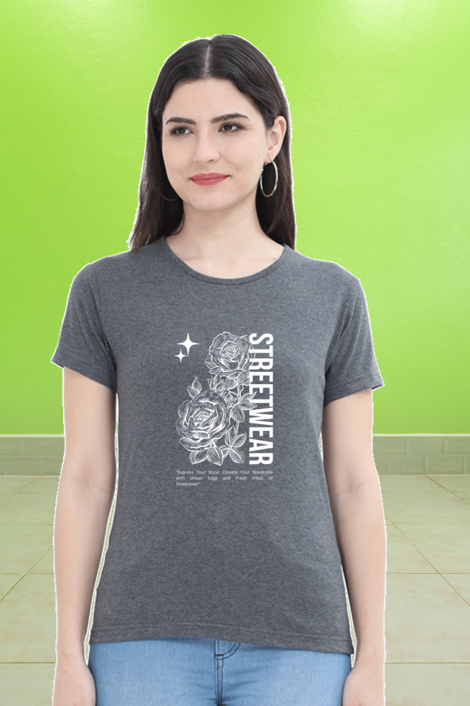 Regular T-Shirt - streetwear rose