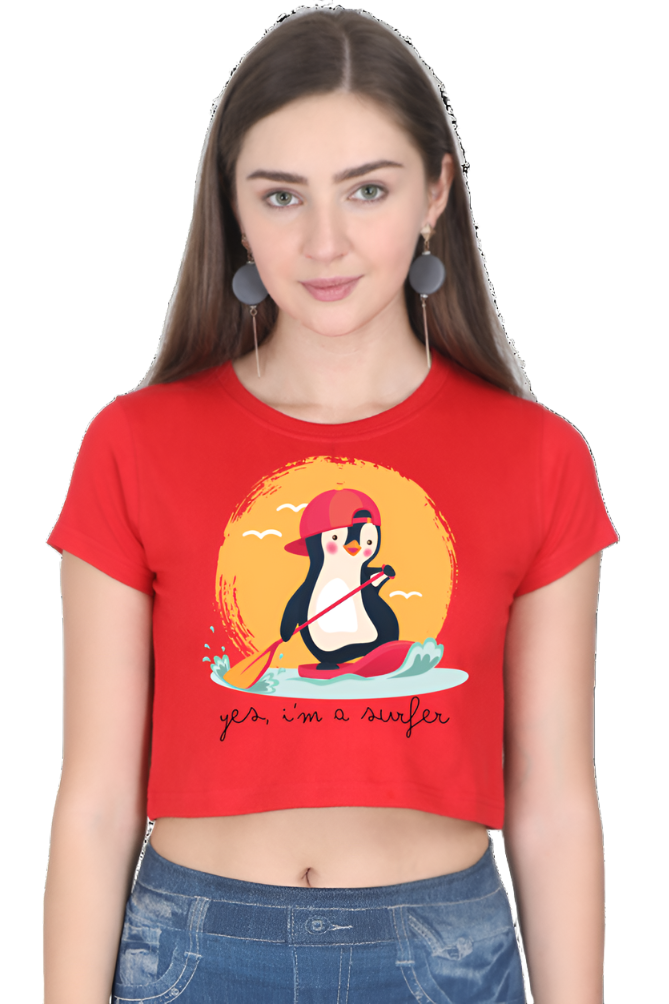 Crop Top - GIrl power heart and pink flowers (2)