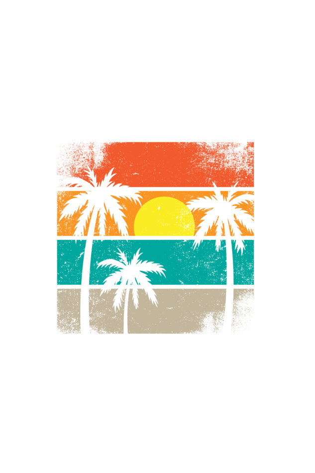 Regular T-Shirt - california beach with 4 colour