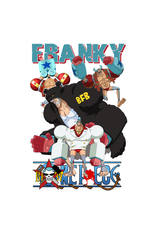 Terry Oversized T-shirt - One Piece FRANKY 02 (FRONT)