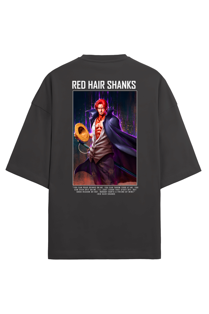 Terry Oversized T-shirt - One Piece RED HAIR SHANKS