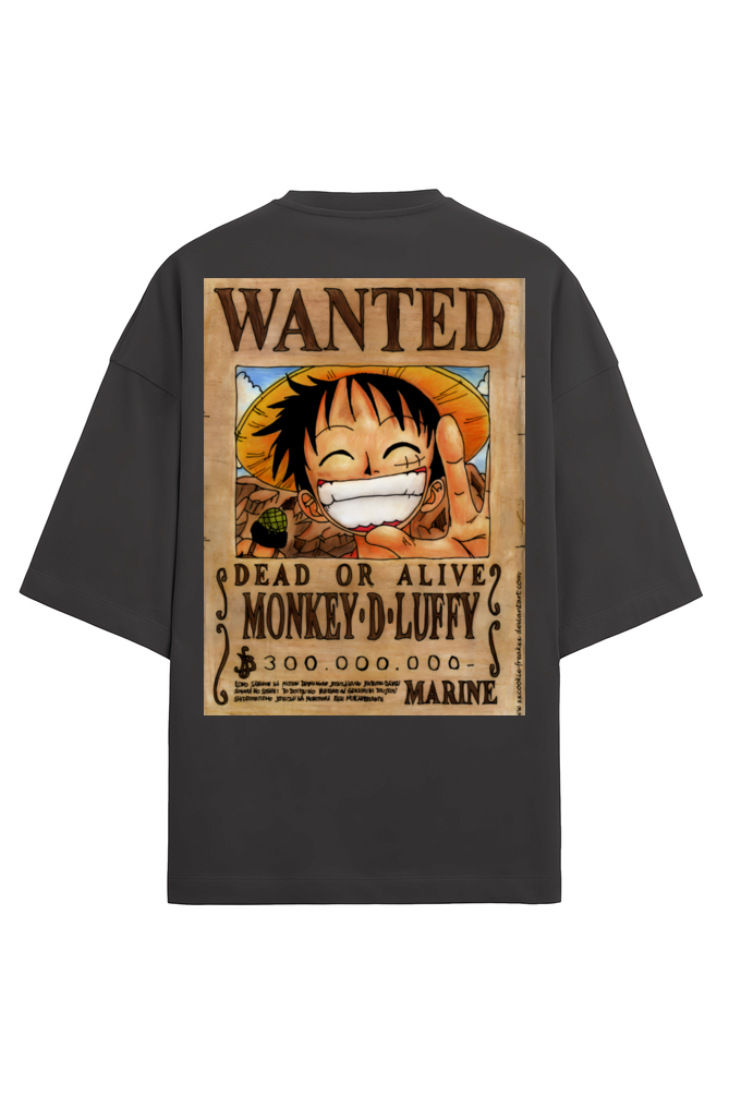 Terry Oversized T-shirt - One Piece  MONKEY D LUFFY 02