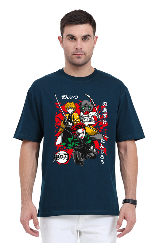 Regular Oversized T-shirt - One Piece DEMON SLAYER-19