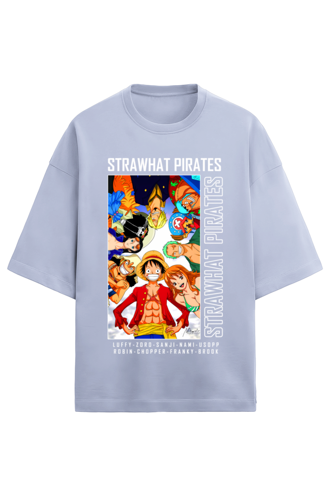 Terry Oversized T-shirt - One Piece STRAWHAT PIRATES (FRONT)