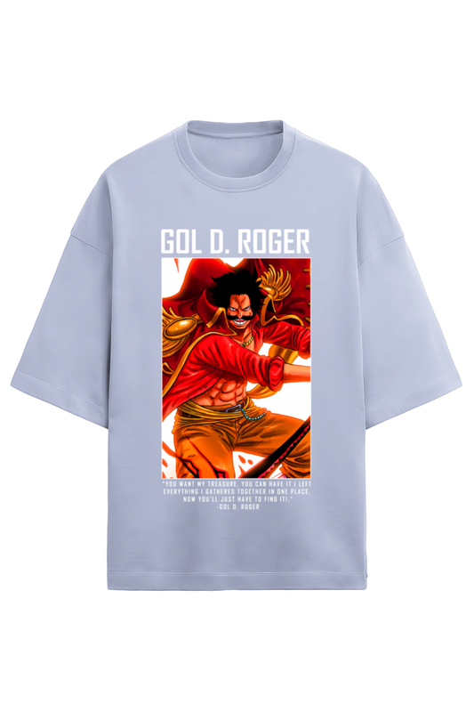 Terry Oversized T-shirt - One Piece GOL D. ROGER (FRONT)