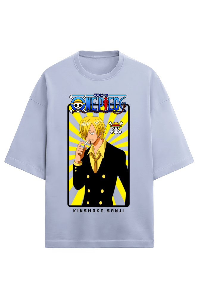 Terry Oversized T-shirt - One Piece SANJI 02 (FRONT)