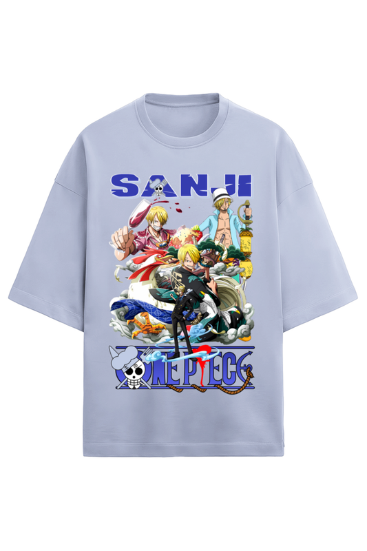 Terry Oversized T-shirt - One Piece SANJI 03 (FRONT)