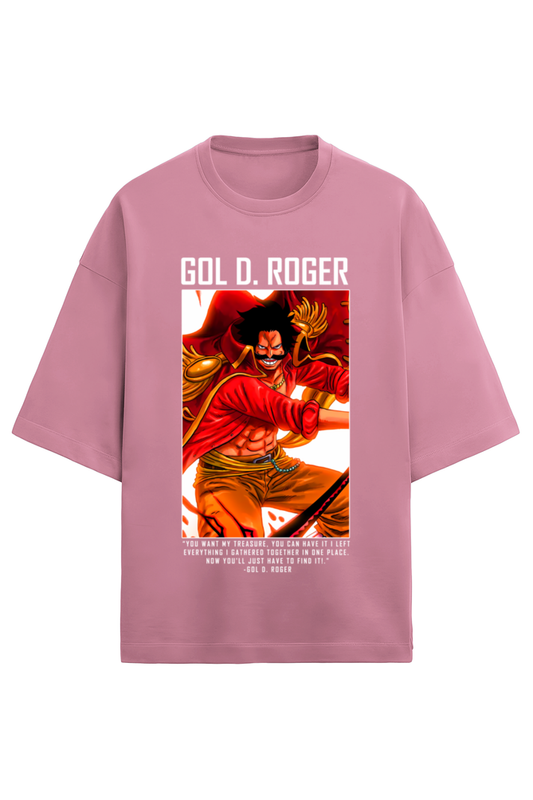 Terry Oversized T-shirt - One Piece GOL D. ROGER (FRONT)