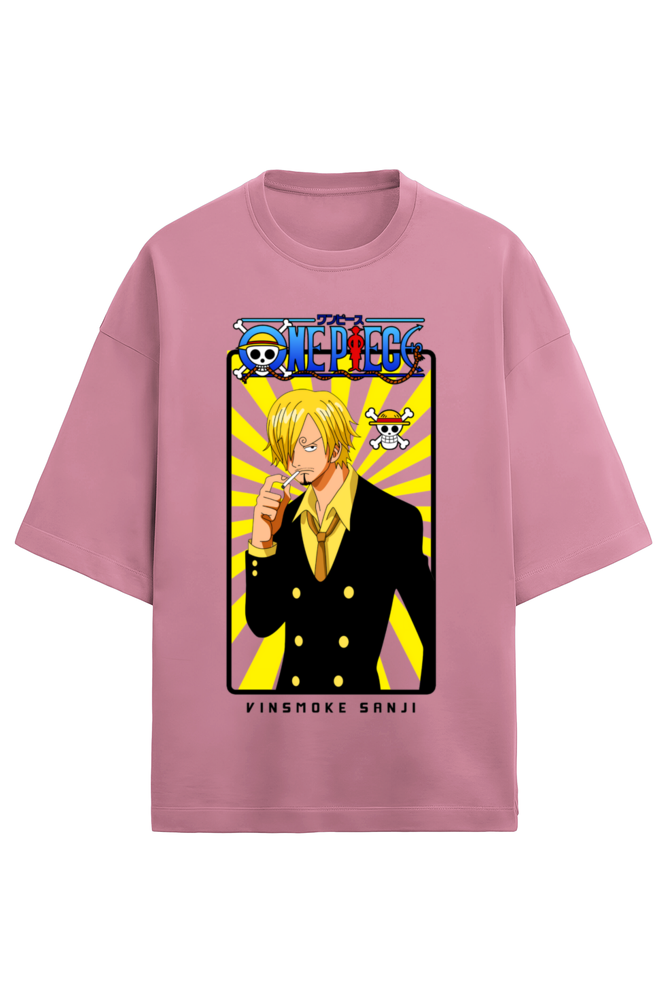 Terry Oversized T-shirt - One Piece SANJI 02 (FRONT)