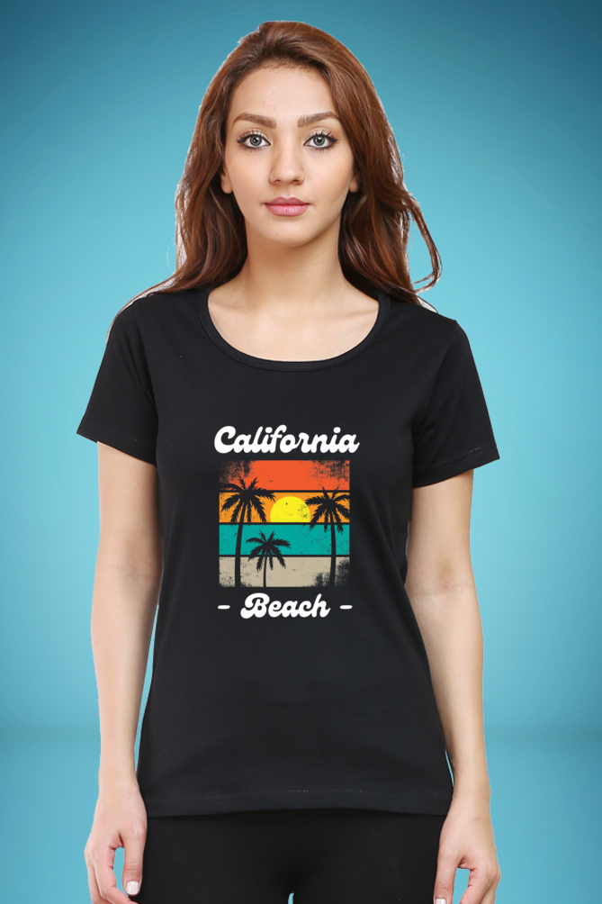 Regular T-Shirt - california beach with 4 colour