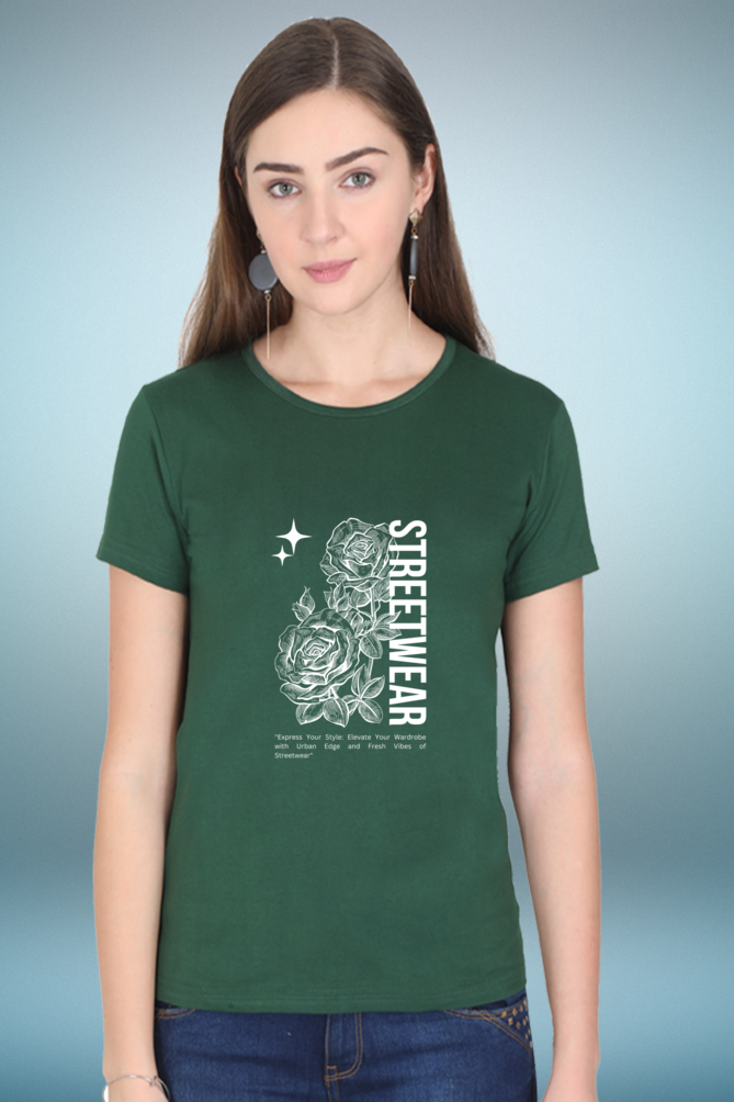 Regular T-Shirt - streetwear rose