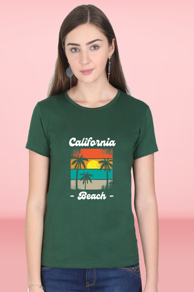 Regular T-Shirt - california beach with 4 colour