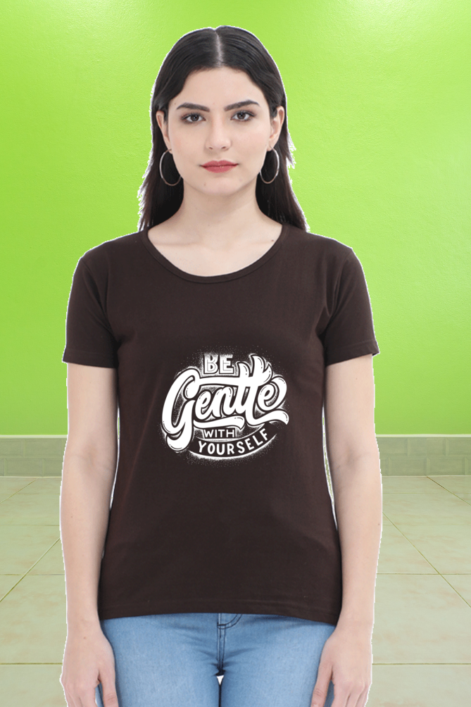 Regular T-Shirt - be gentle with yourself white