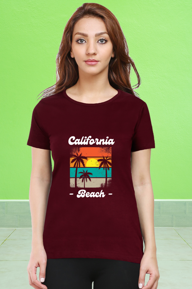 Regular T-Shirt - california beach with 4 colour
