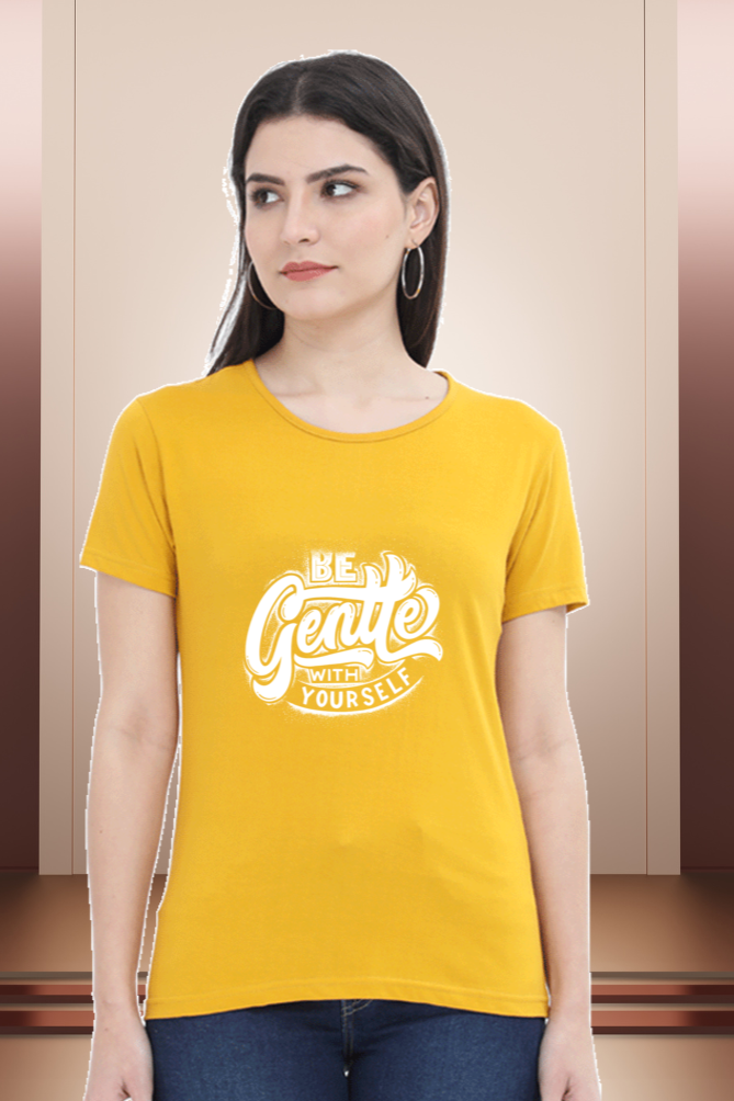 Regular T-Shirt - be gentle with yourself white
