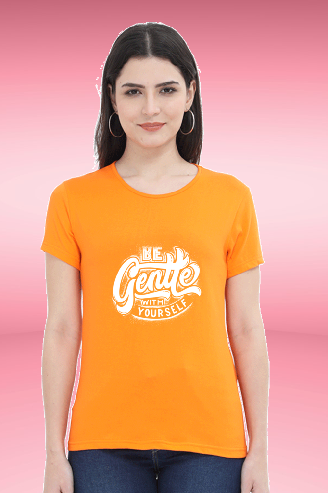 Regular T-Shirt - be gentle with yourself white