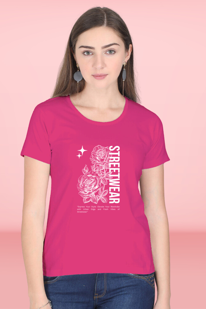 Regular T-Shirt - streetwear rose