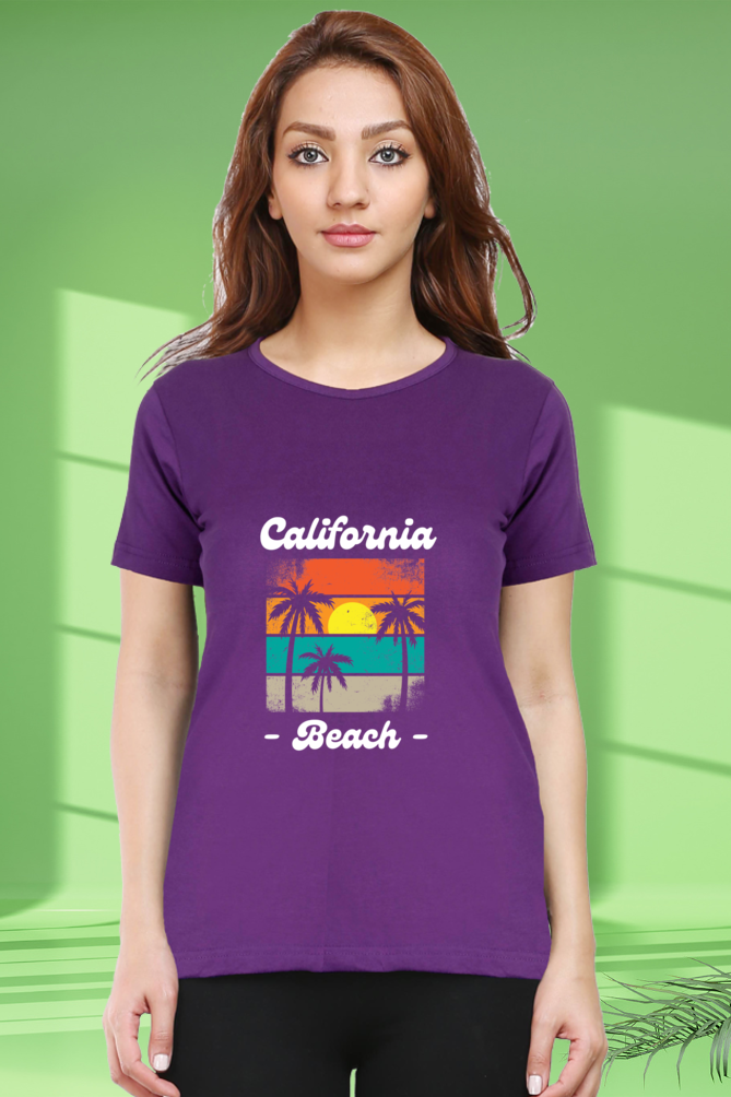 Regular T-Shirt - california beach with 4 colour