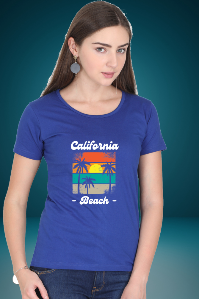 Regular T-Shirt - california beach with 4 colour